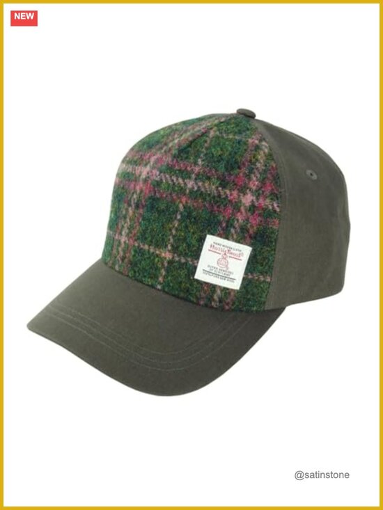 Harris Tweed Wool Baseball Cap Handcrafted Fitted